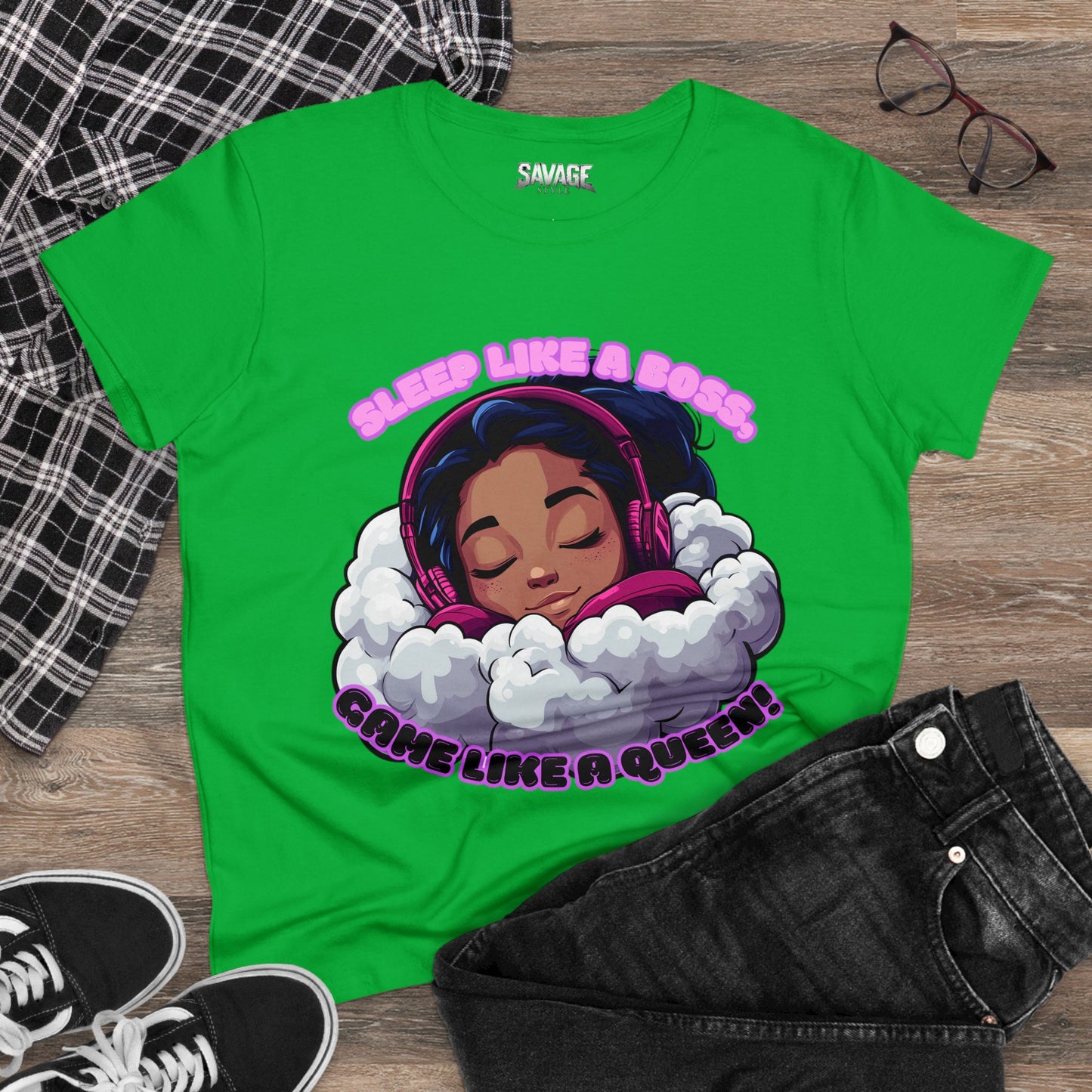 Gamer Queen Women's Tee - Sleep Like a Boss, Game Like a Queen