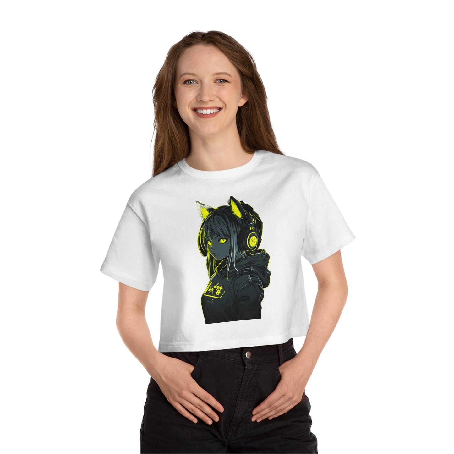 Champion - Pawsitively Addicted to Gaming Women's Heritage Cropped T-Shirt