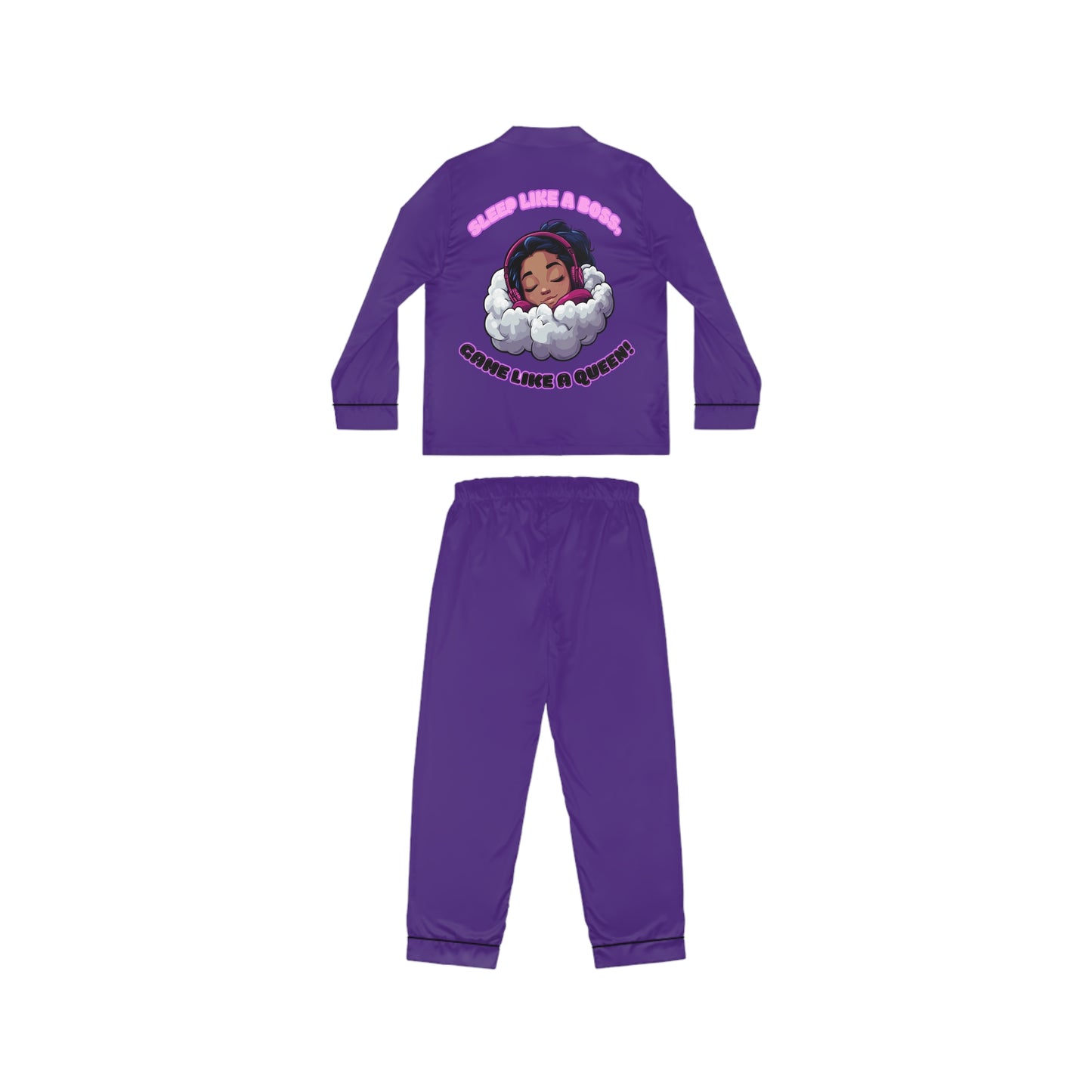Women's Satin Pajama Set - Sleep Like a Boss...