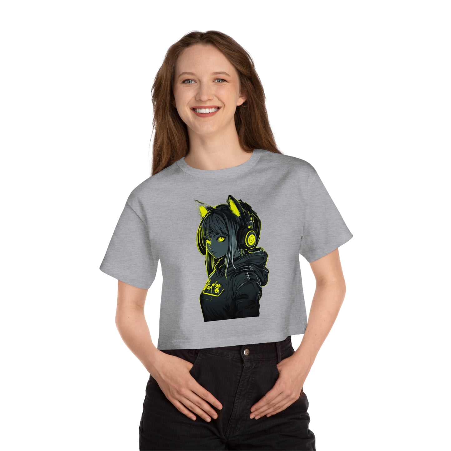 Champion - Pawsitively Addicted to Gaming Women's Heritage Cropped T-Shirt