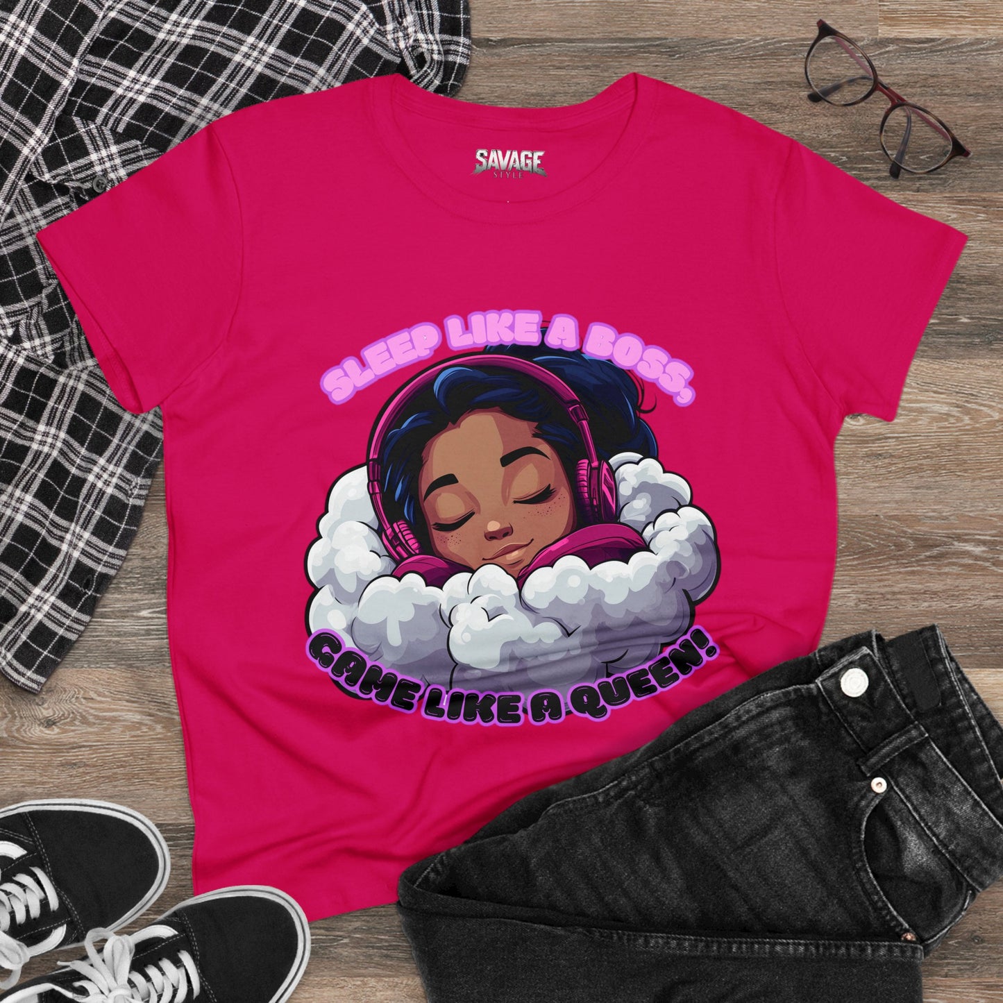 Gamer Queen Women's Tee - Sleep Like a Boss, Game Like a Queen