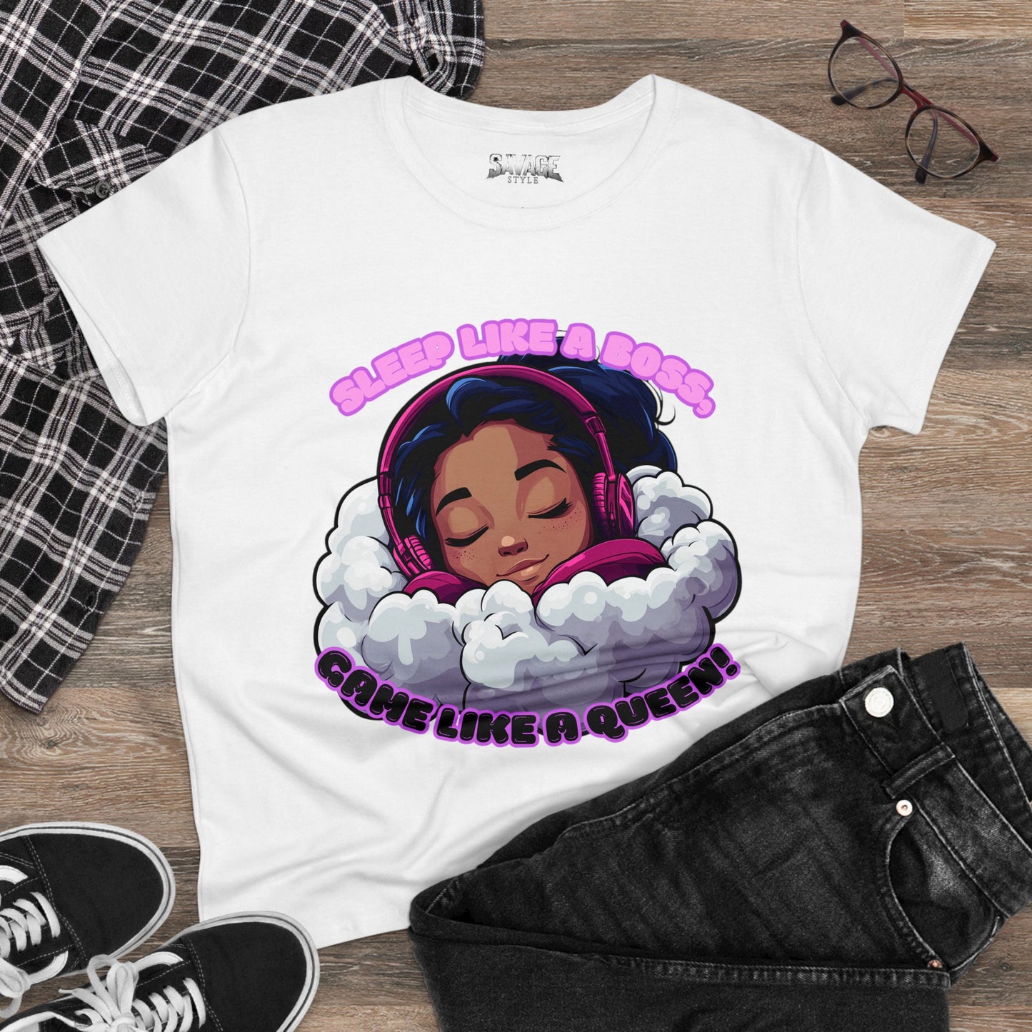 Gamer Queen Women's Tee - Sleep Like a Boss, Game Like a Queen