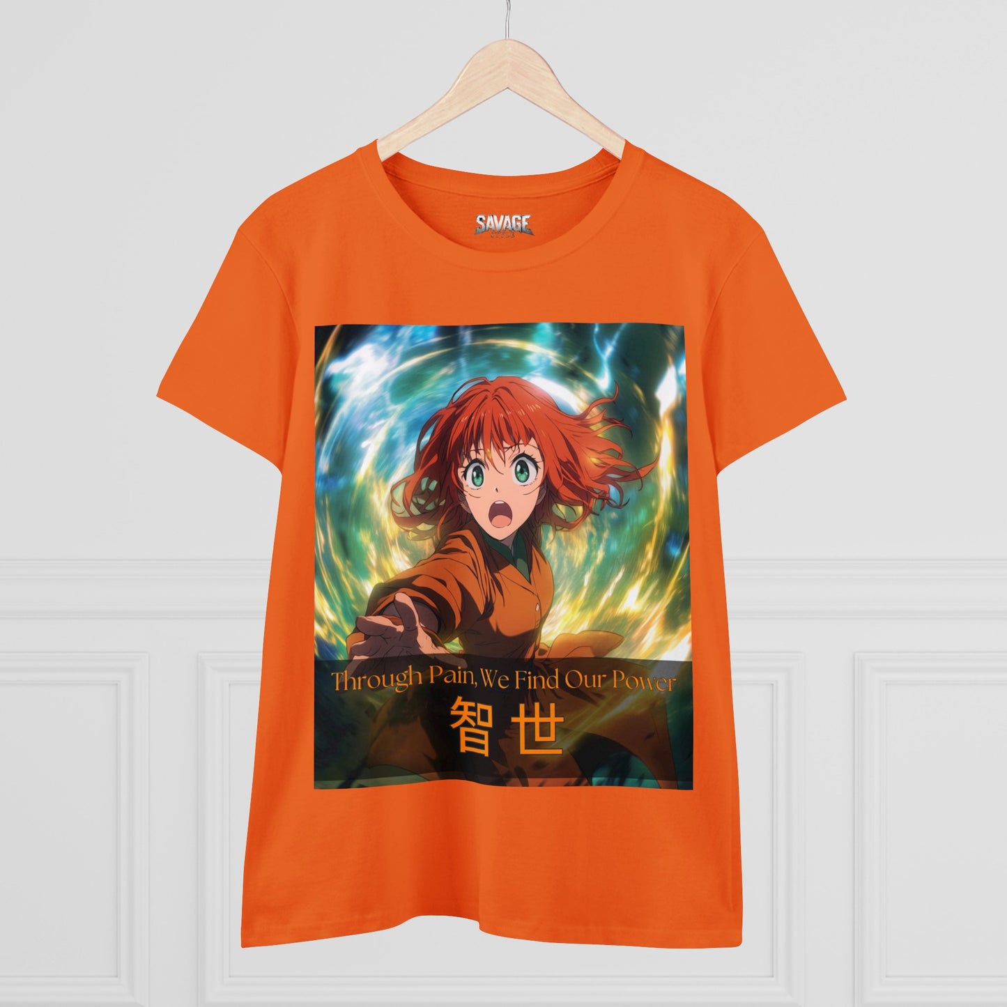 Through Pain, We Find Our Power 智 世- Anime Women's Tee