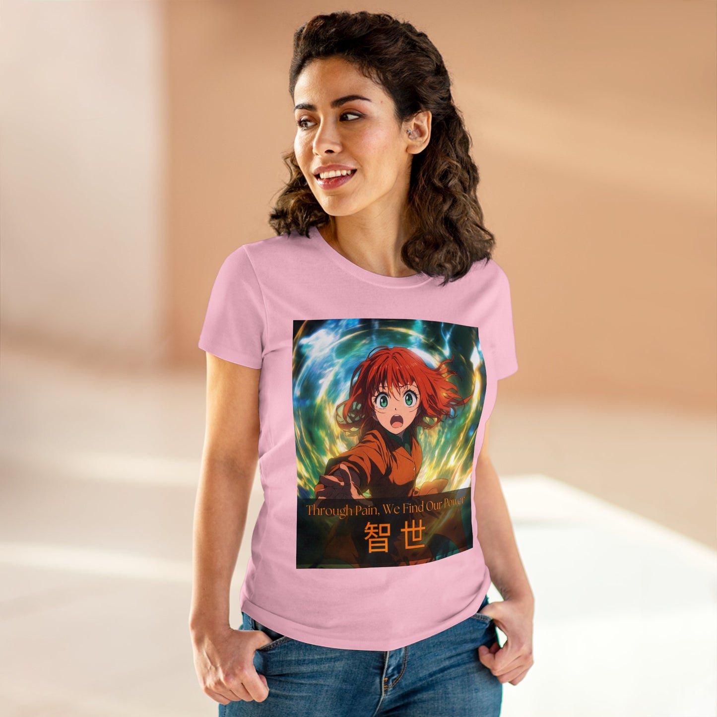 Through Pain, We Find Our Power 智 世- Anime Women's Tee