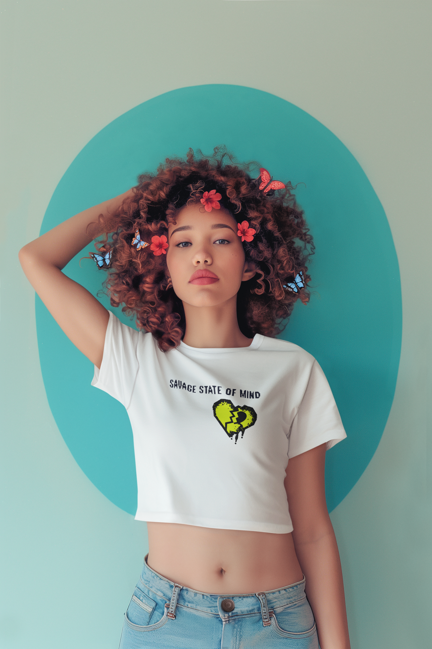 Champion Women's Cropped T-Shirt: Savage State of Mind