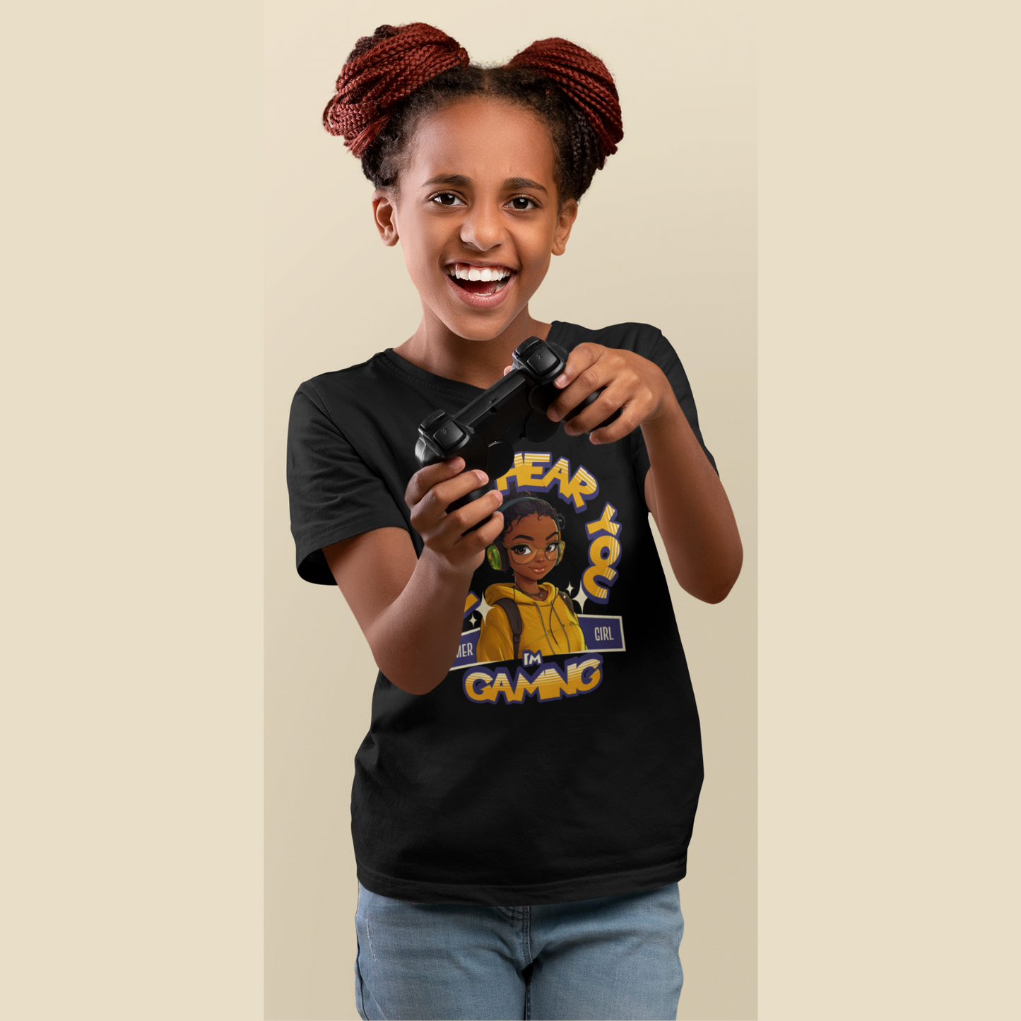 Gamer Girl Kids Softstyle Tee - "I Can't Hear You, I'm Gaming"