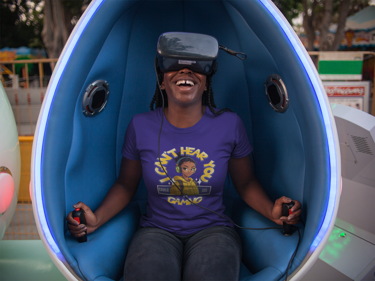 Gamer Girl Kids Softstyle Tee - "I Can't Hear You, I'm Gaming"