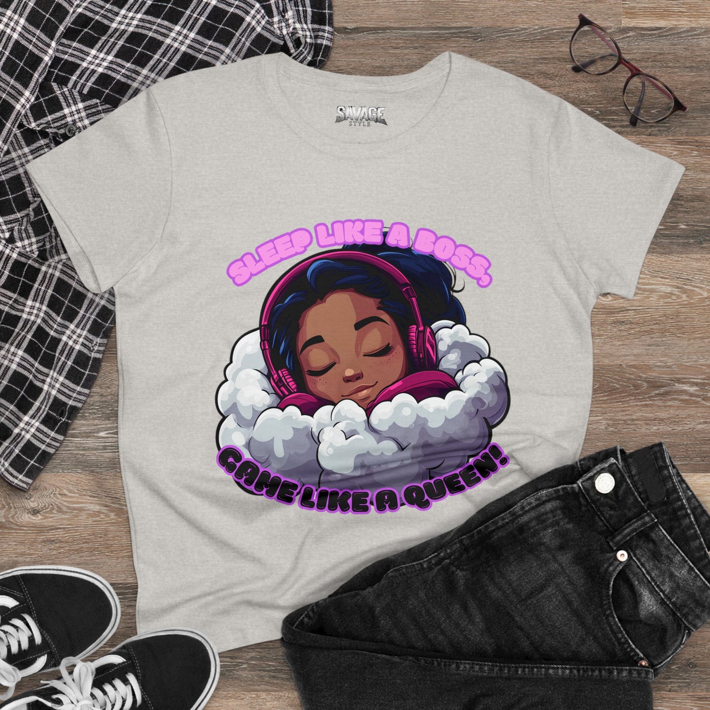 Gamer Queen Women's Tee - Sleep Like a Boss, Game Like a Queen