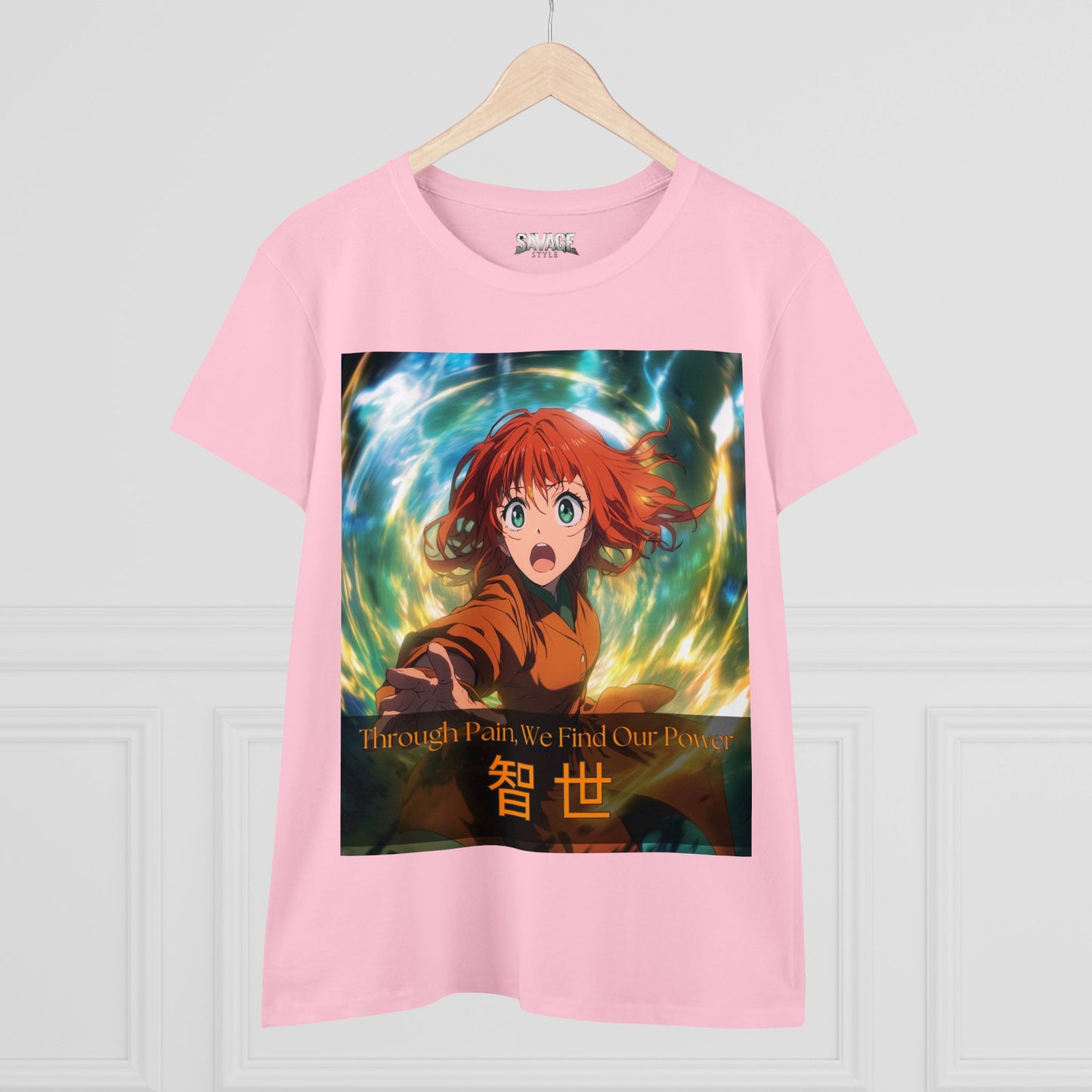 Through Pain, We Find Our Power 智 世- Anime Women's Tee