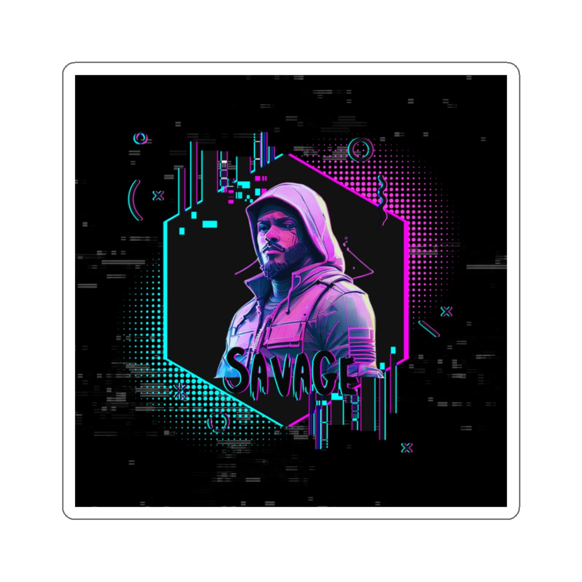 Logo Sticker - Savage Man Clothing Design