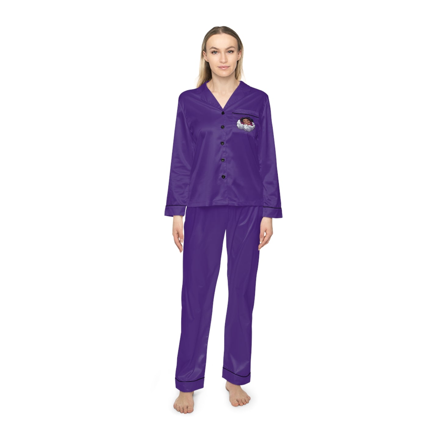 Women's Satin Pajama Set - Sleep Like a Boss...