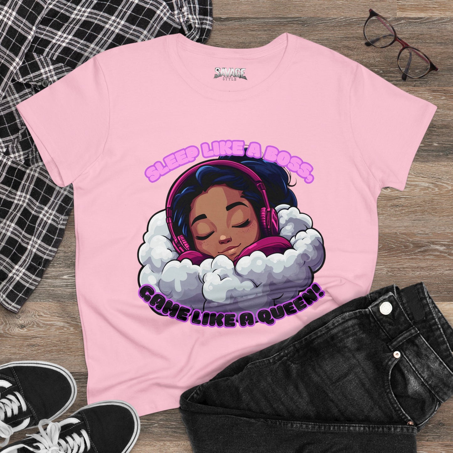 Gamer Queen Women's Tee - Sleep Like a Boss, Game Like a Queen