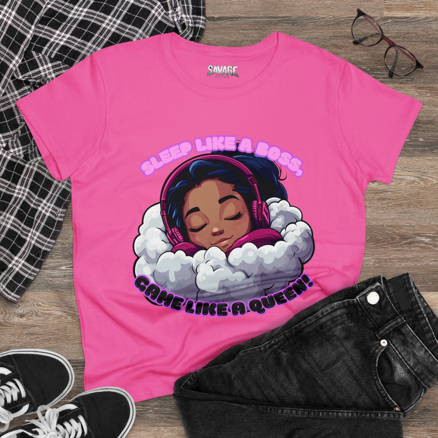 Gamer Queen Women's Tee - Sleep Like a Boss, Game Like a Queen