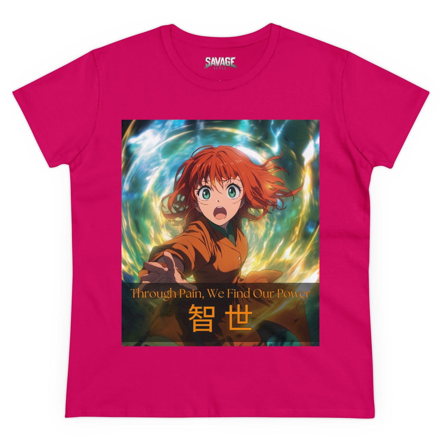 Through Pain, We Find Our Power 智 世- Anime Women's Tee