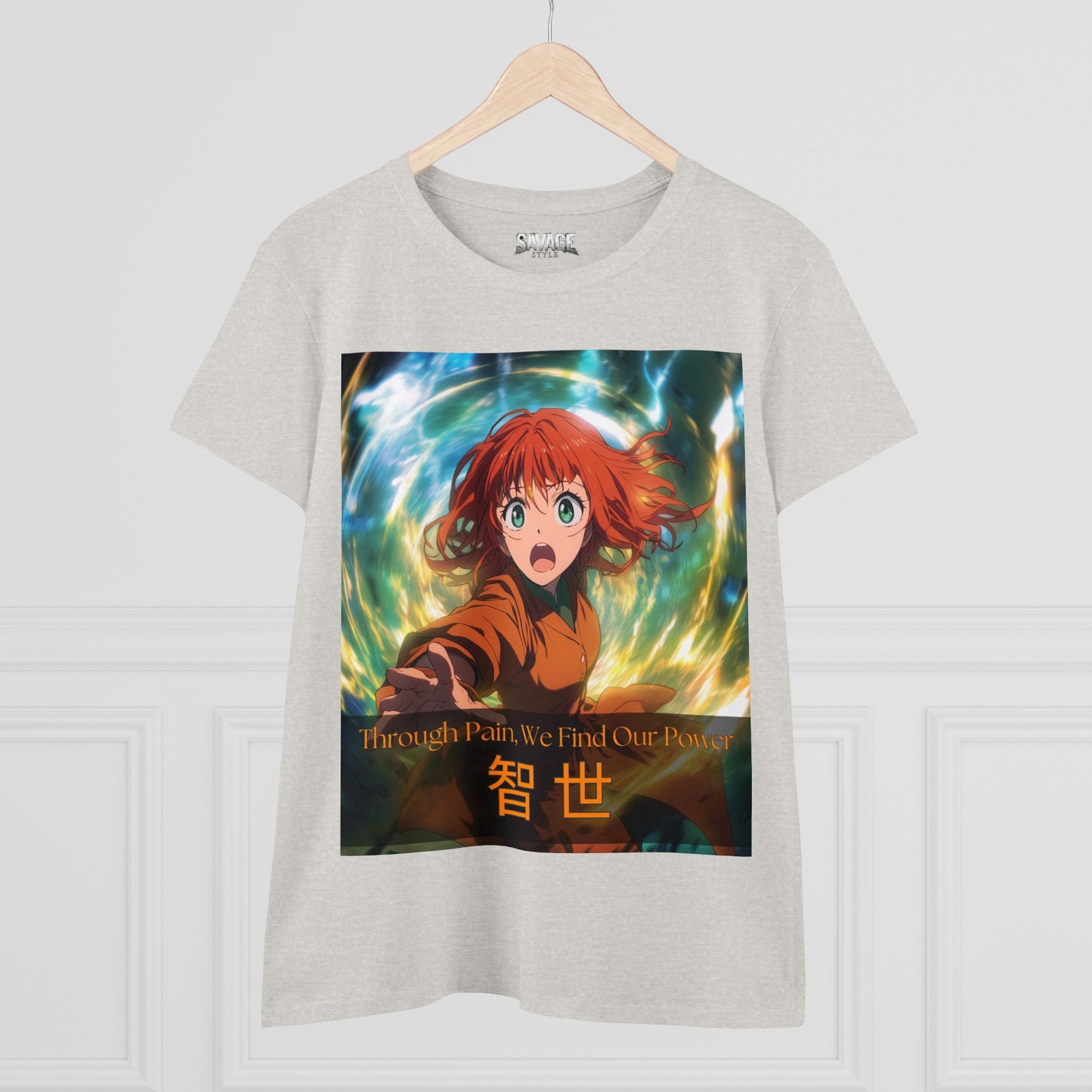 Through Pain, We Find Our Power 智 世- Anime Women's Tee