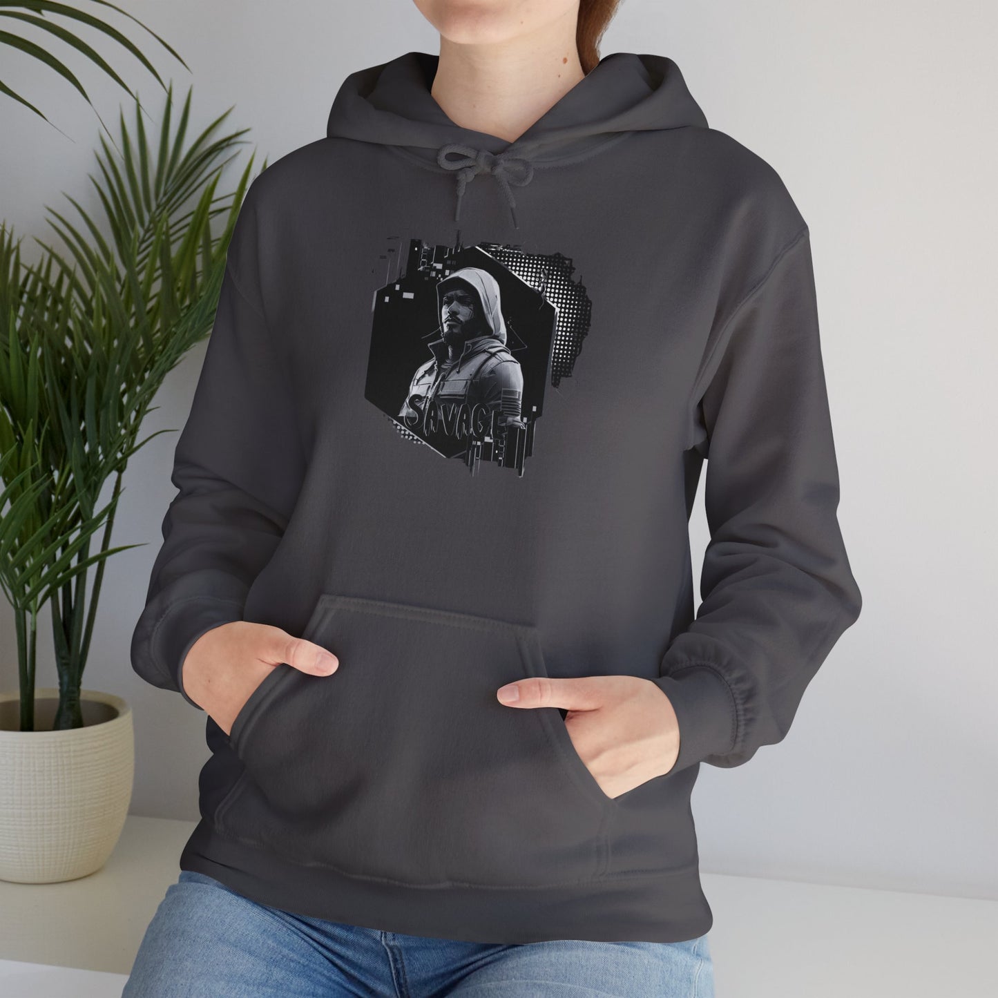 Gamer Hoodie Sweatshirt - Savage Style Gamer Gear Clothing: Noir Collection