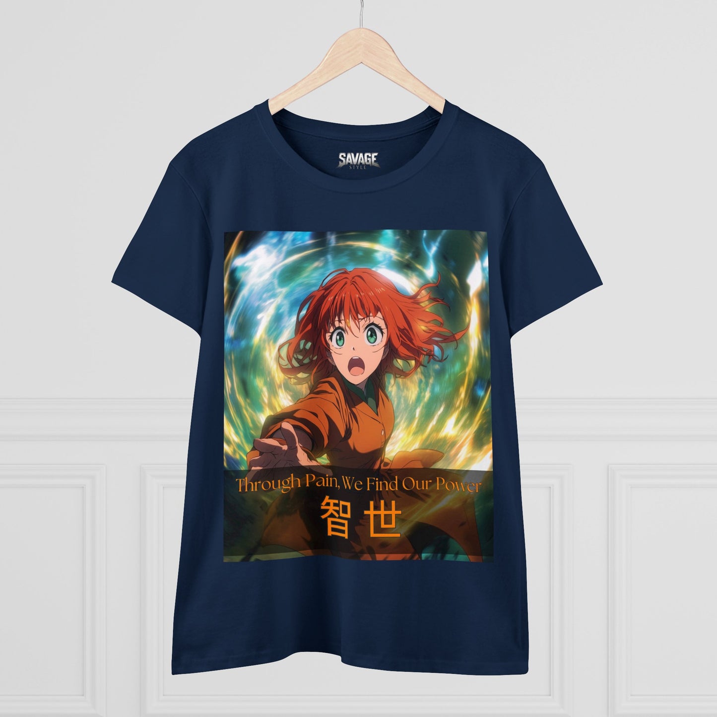Through Pain, We Find Our Power 智 世- Anime Women's Tee