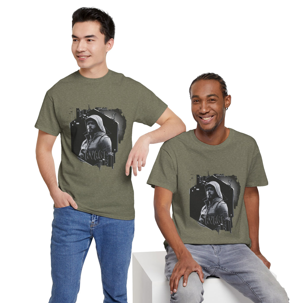 Stone Cold Savage Man - Noir Collection Tee Shirt