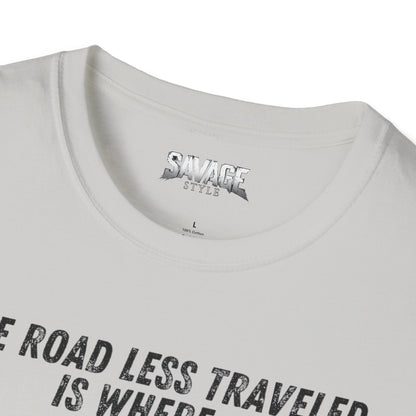 The Road Less Traveled... Unisex Titan Boss Battle Cotton Tee