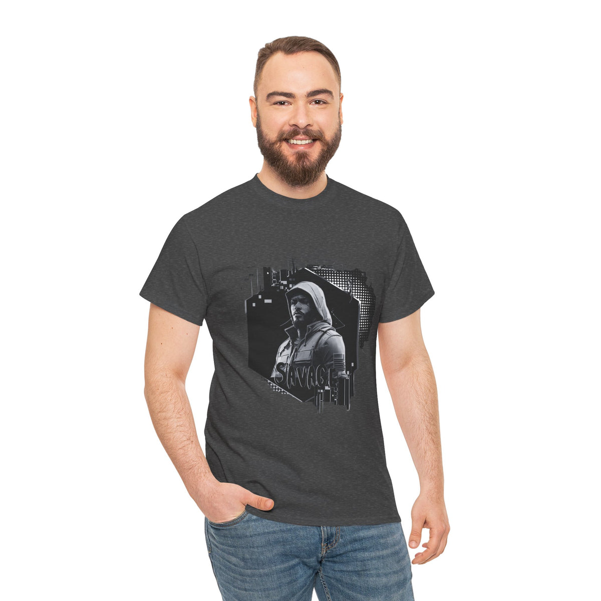 Stone Cold Savage Man - Noir Collection Tee Shirt