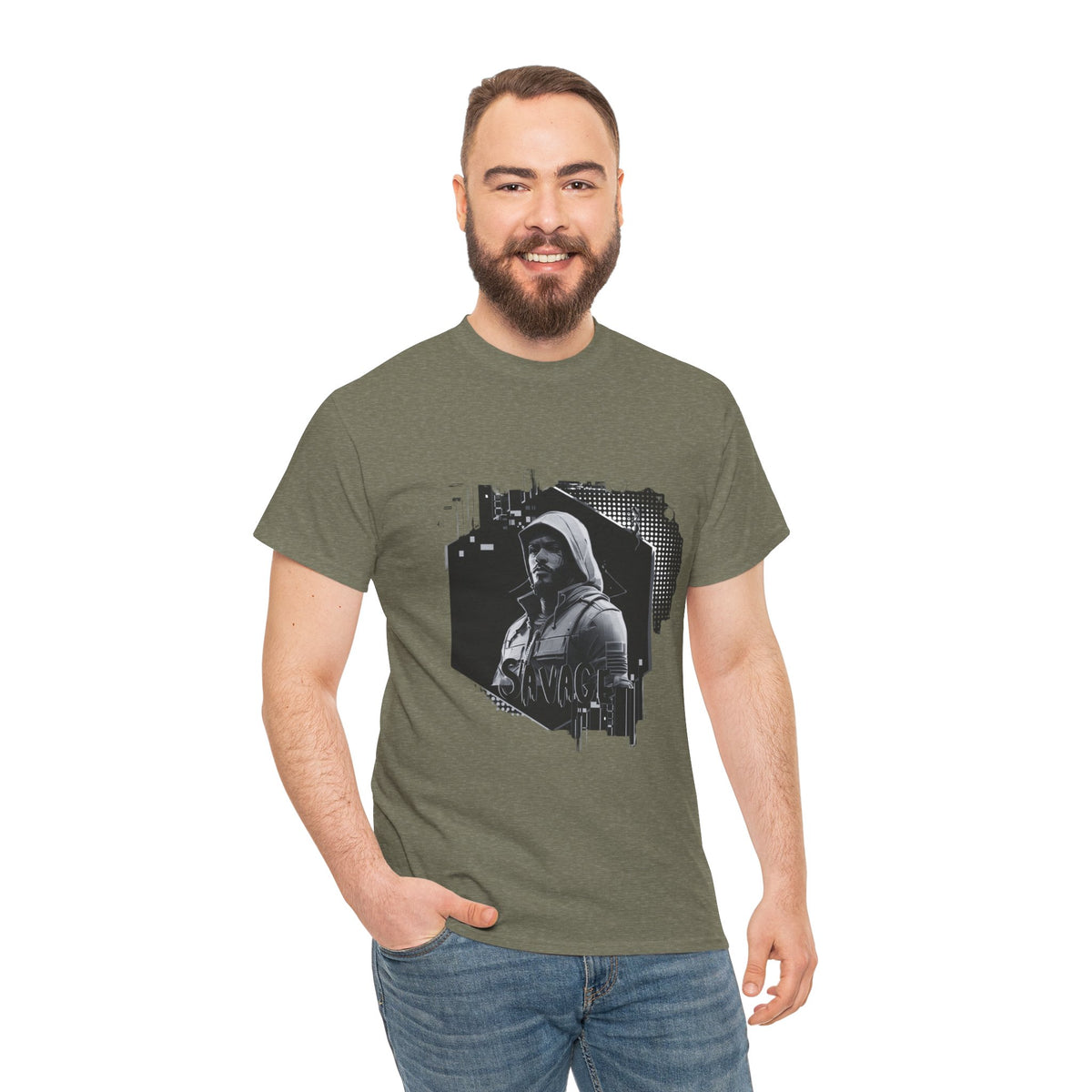 Stone Cold Savage Man - Noir Collection Tee Shirt
