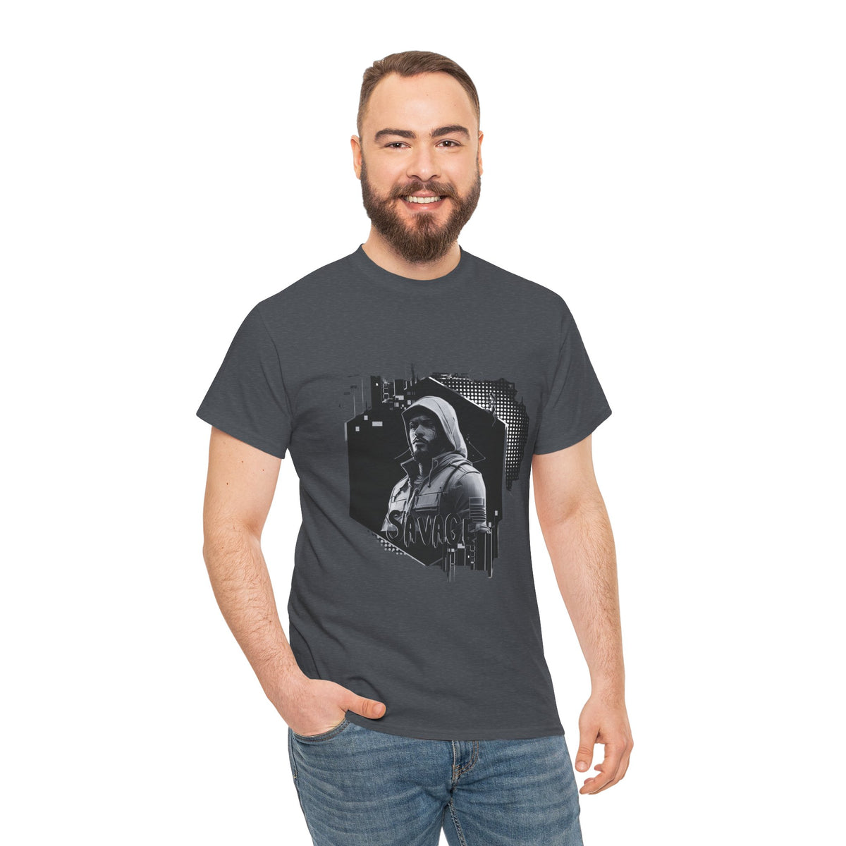 Stone Cold Savage Man - Noir Collection Tee Shirt