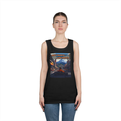 Anime Race Car Unisex Heavy Cotton Tank Top - Shift Happens, Just Drift It