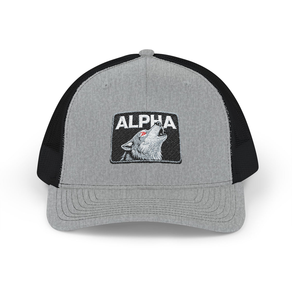ALPHA Wolf Embroidered Snapback Trucker Cap