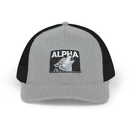ALPHA Wolf Embroidered Snapback Trucker Cap