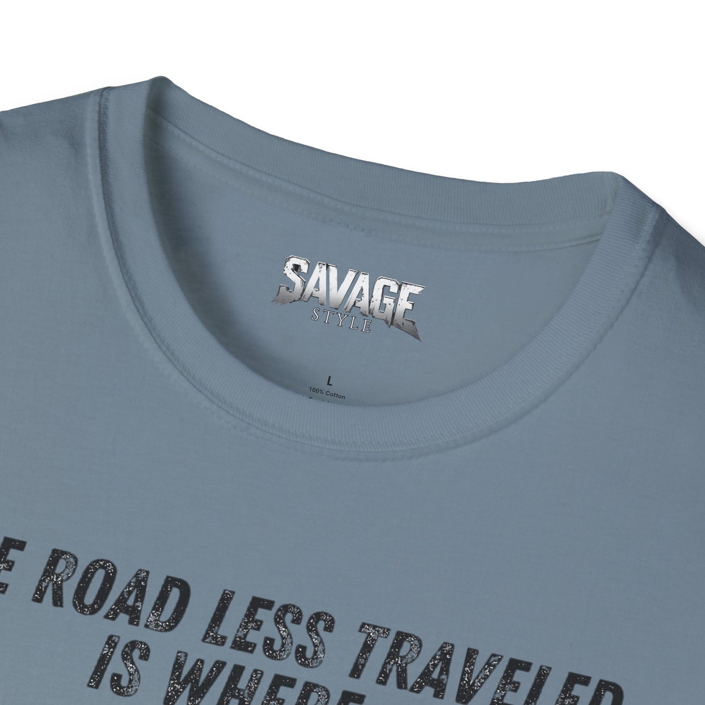 The Road Less Traveled... Unisex Titan Boss Battle Cotton Tee