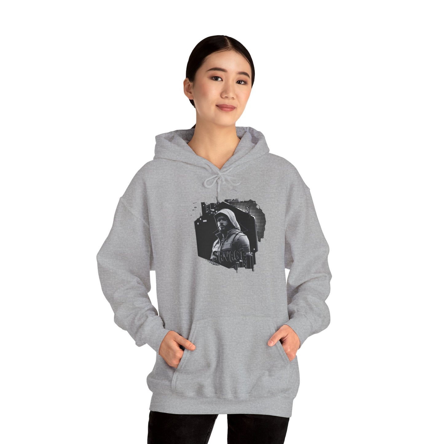 Gamer Hoodie Sweatshirt - Savage Style Gamer Gear Clothing: Noir Collection