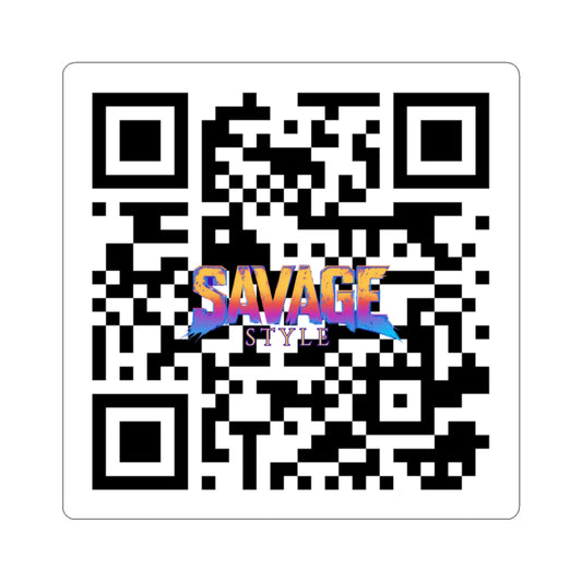Savage Style QR Code Sticker