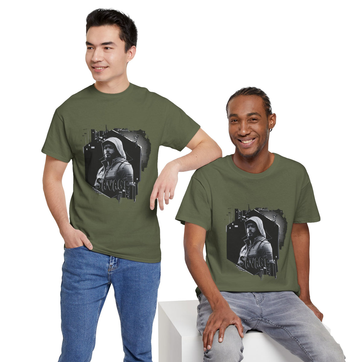 Stone Cold Savage Man - Noir Collection Tee Shirt