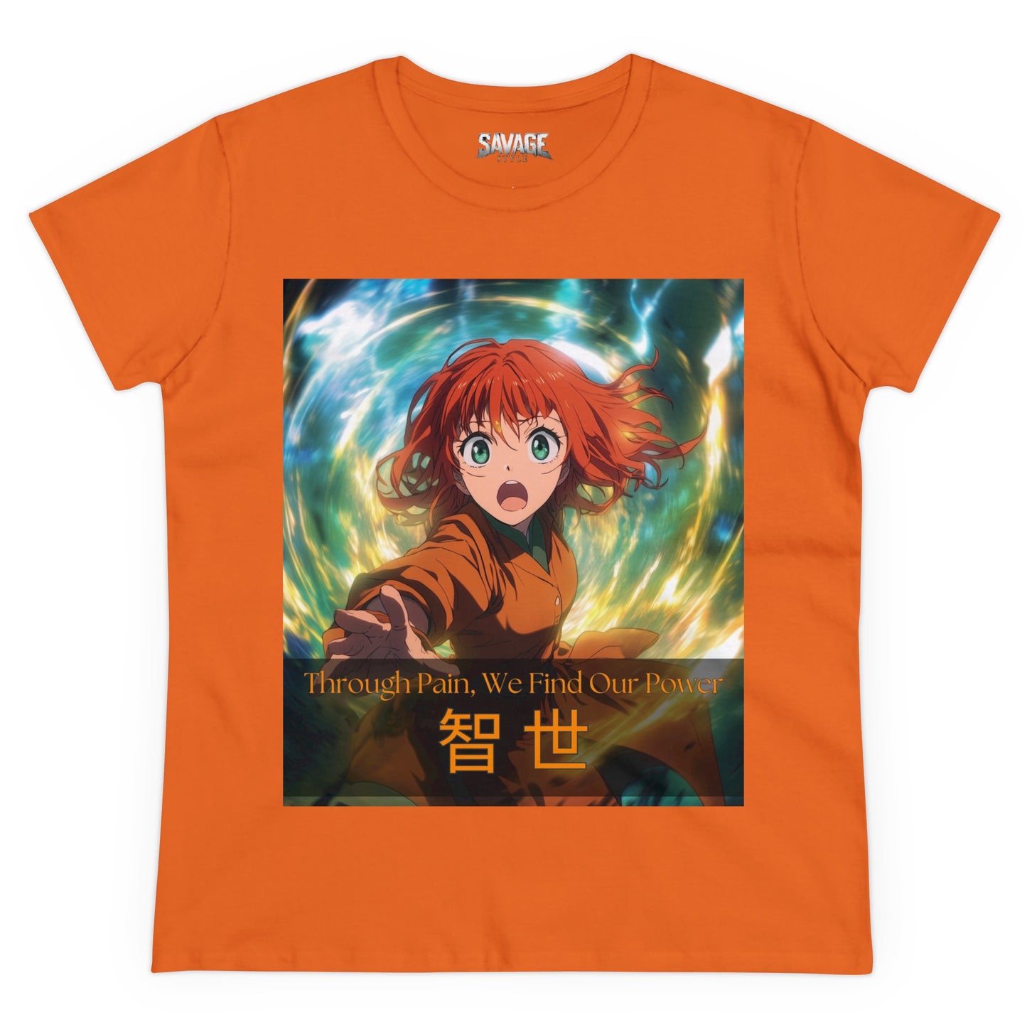 Through Pain, We Find Our Power 智 世- Anime Women's Tee