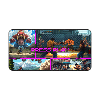 Retro Rewind Nostalgic Video Game Desk Mat - Hot Pink