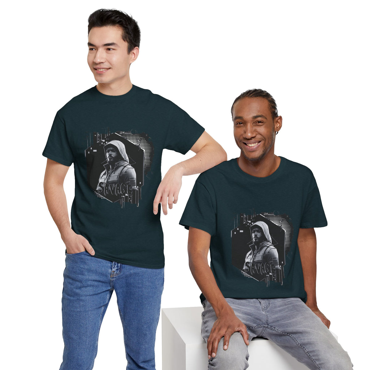 Stone Cold Savage Man - Noir Collection Tee Shirt