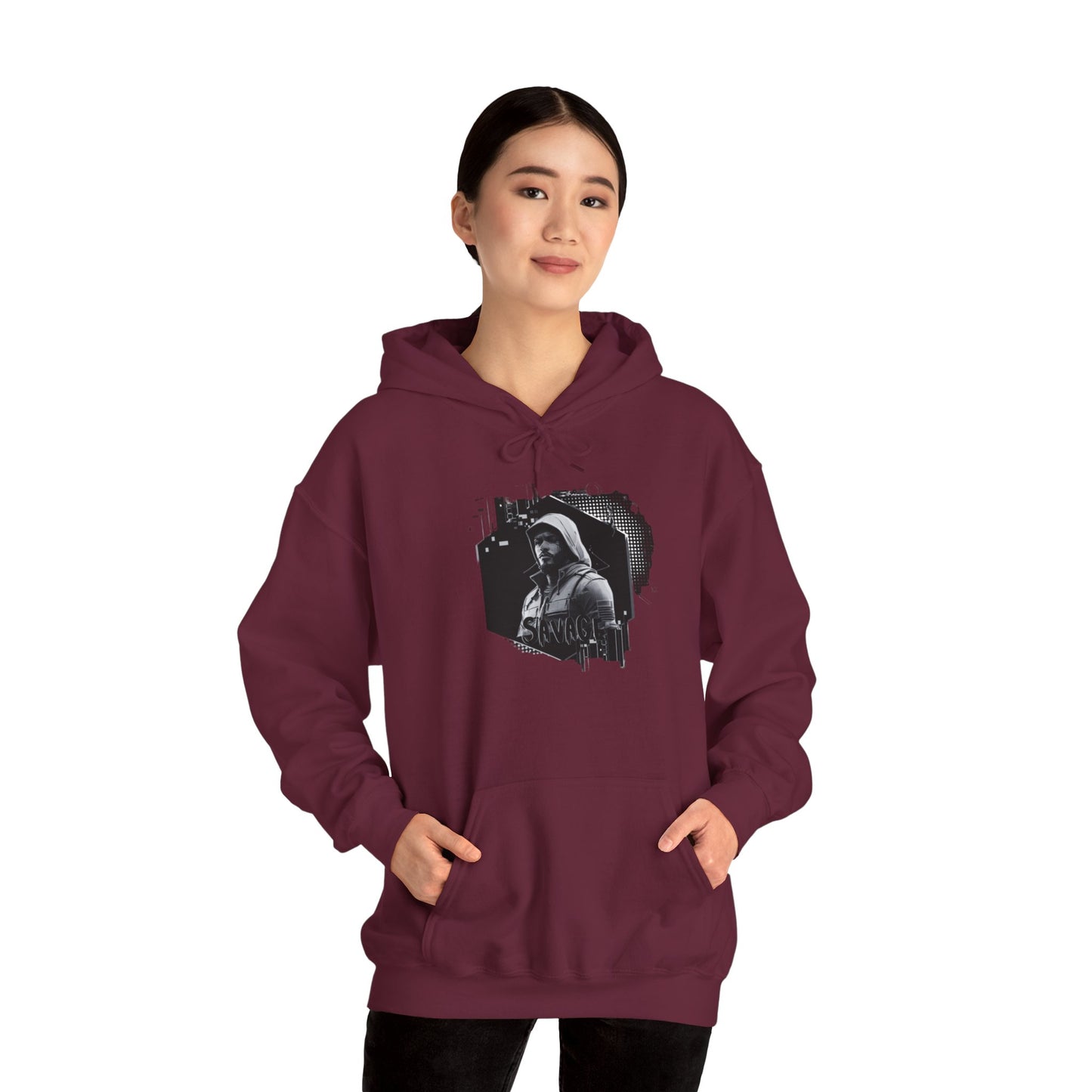 Gamer Hoodie Sweatshirt - Savage Style Gamer Gear Clothing: Noir Collection