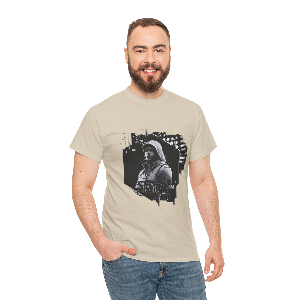 Stone Cold Savage Man - Noir Collection Tee Shirt