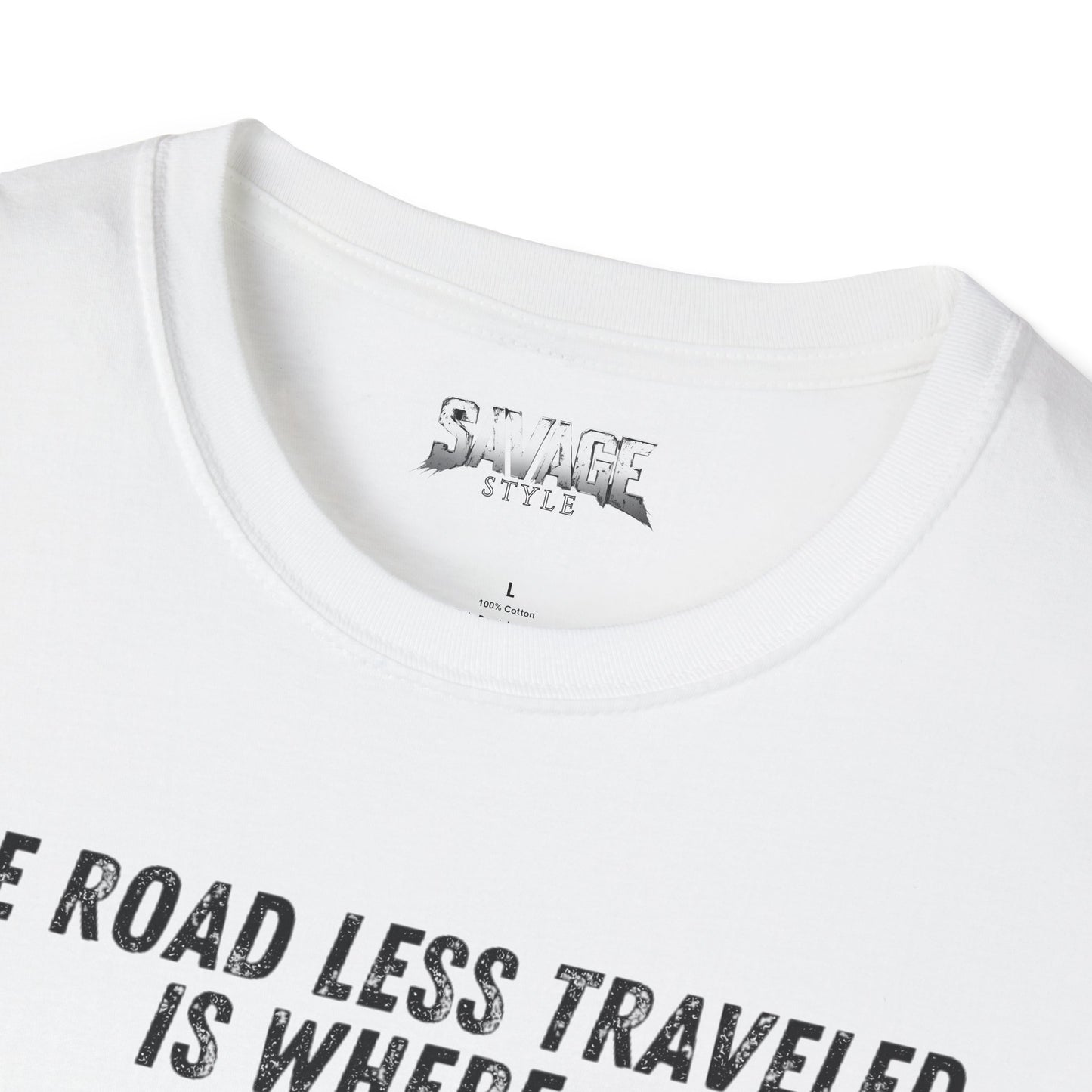 The Road Less Traveled... Unisex Titan Boss Battle Cotton Tee