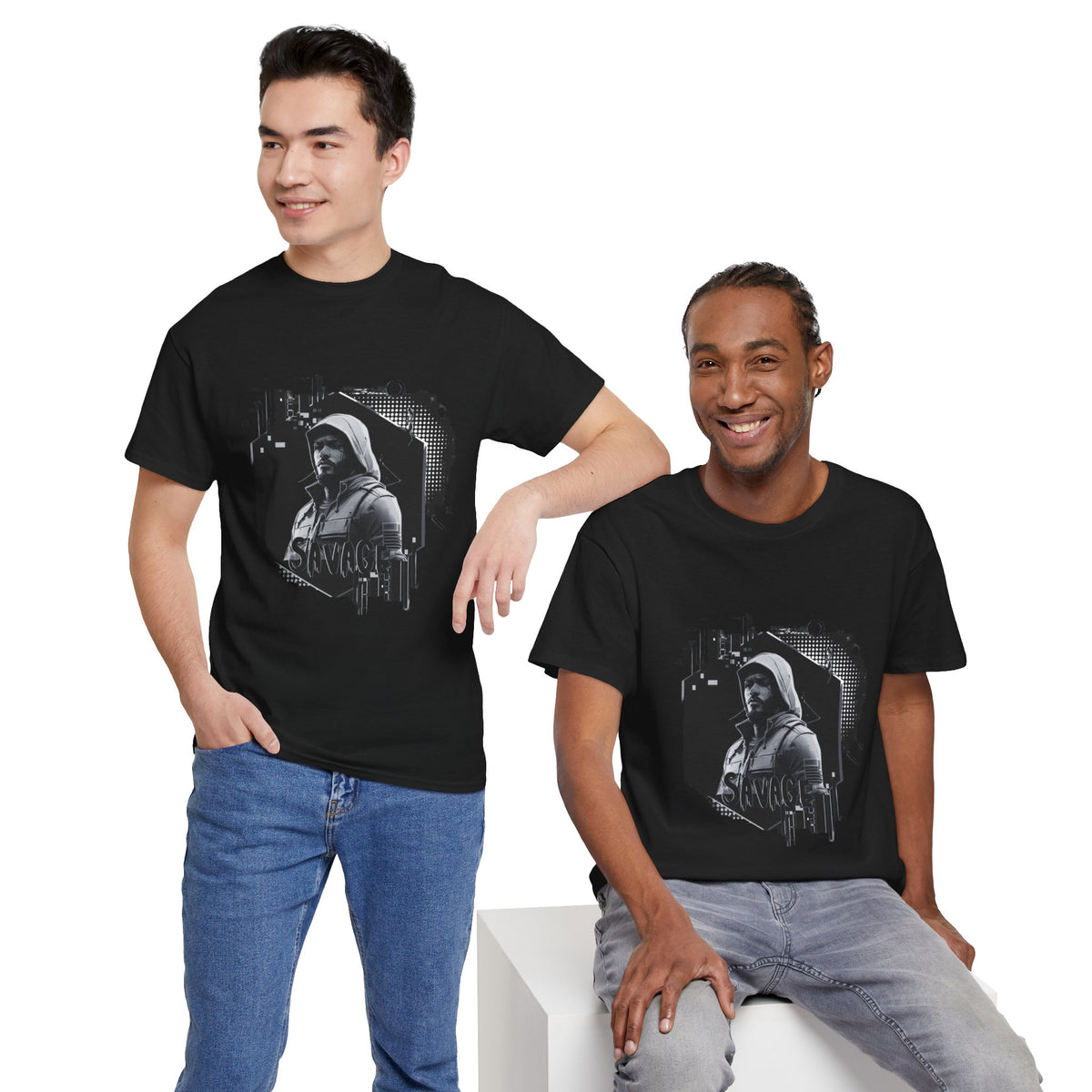 Stone Cold Savage Man - Noir Collection Tee Shirt