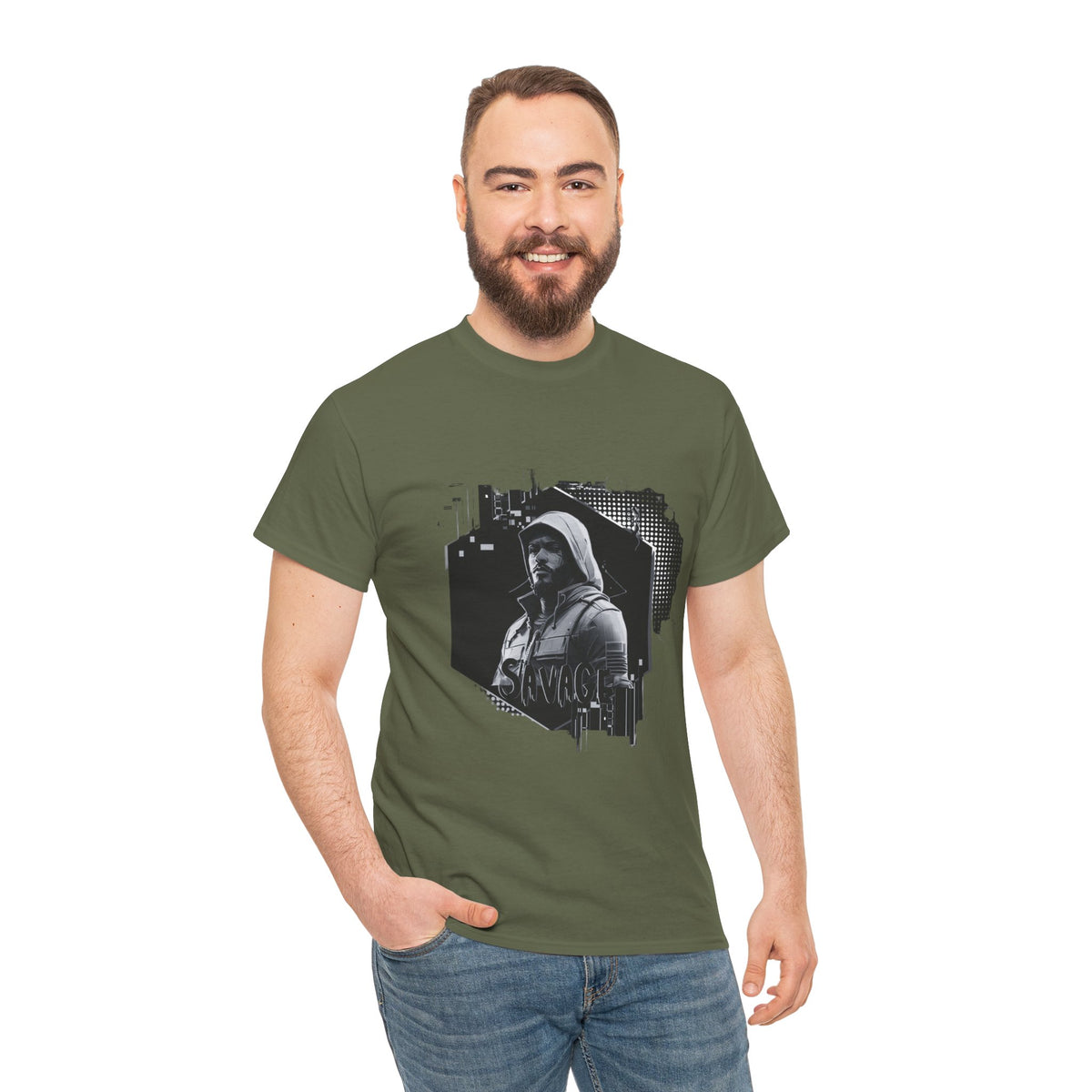 Stone Cold Savage Man - Noir Collection Tee Shirt