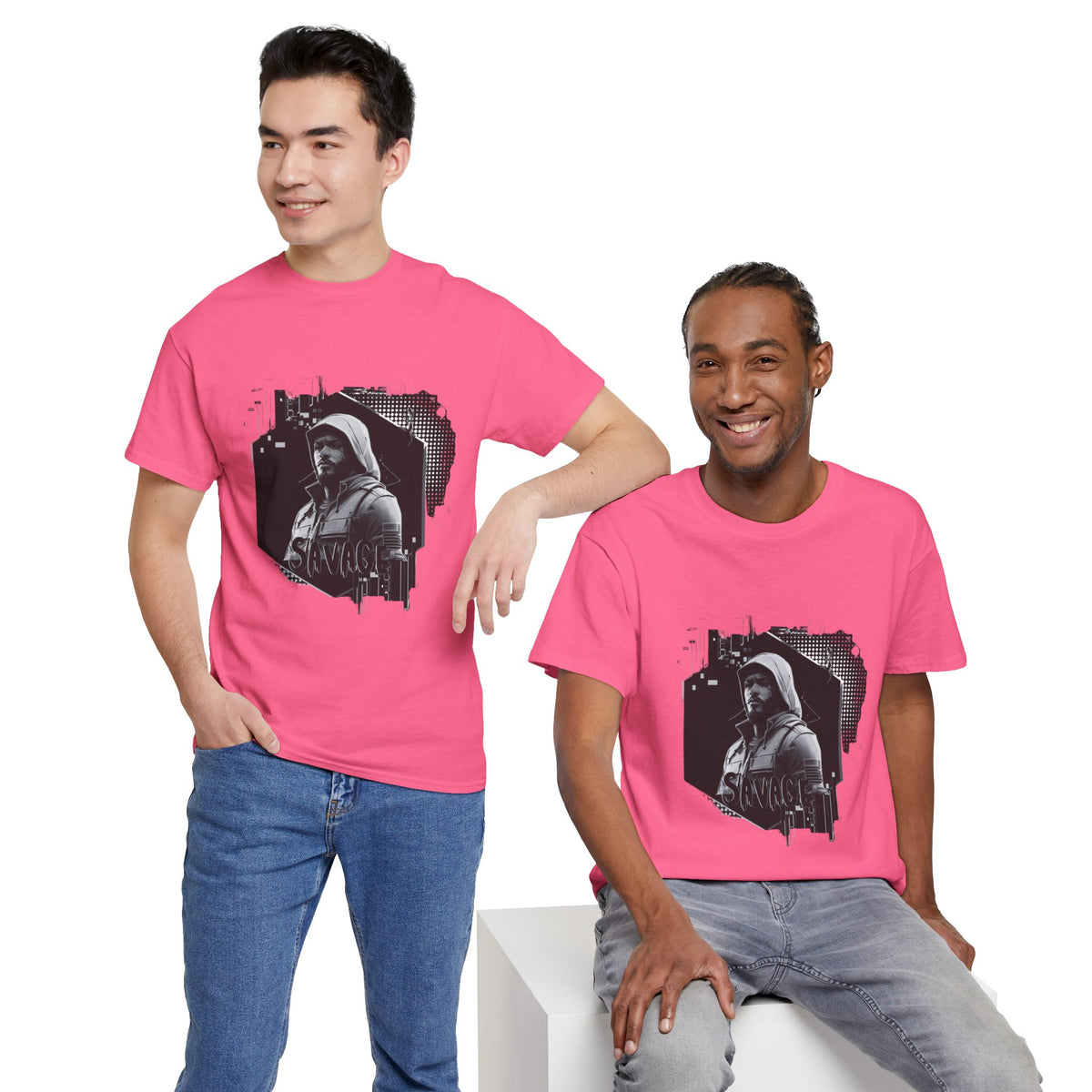 Stone Cold Savage Man - Noir Collection Tee Shirt