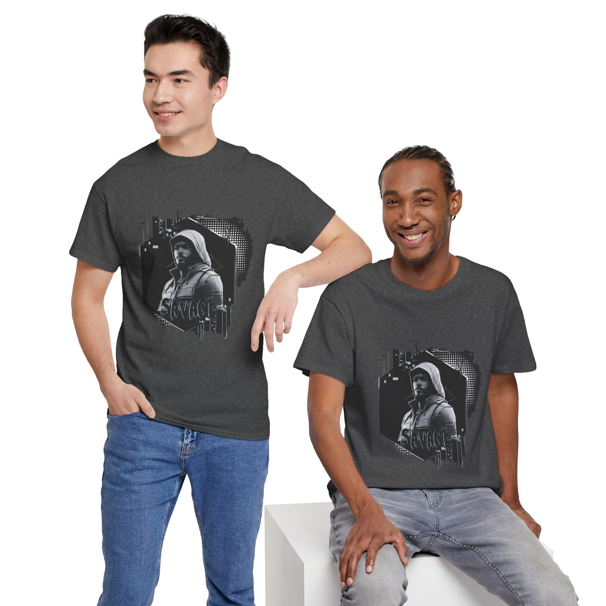 Stone Cold Savage Man - Noir Collection Tee Shirt