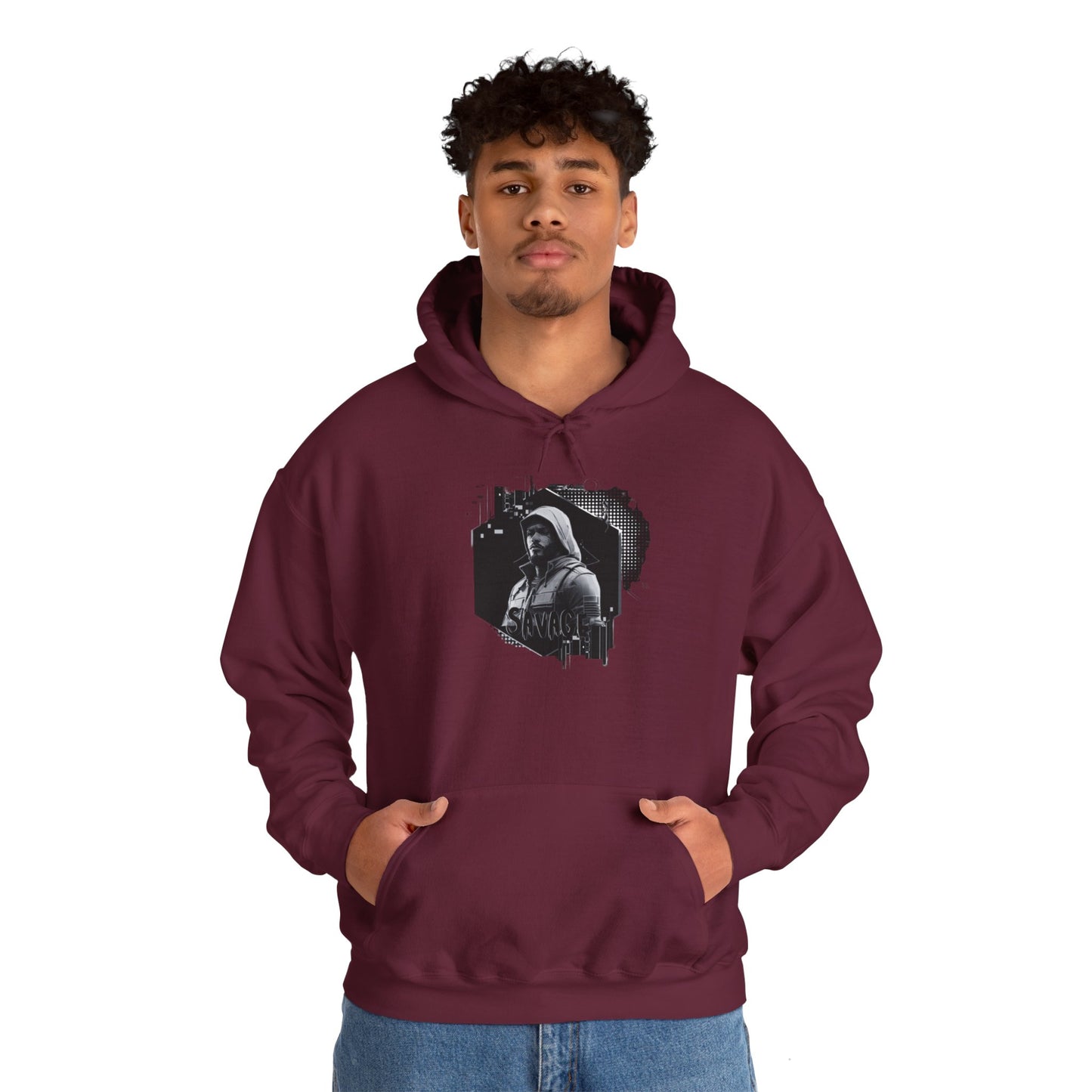 Gamer Hoodie Sweatshirt - Savage Style Gamer Gear Clothing: Noir Collection