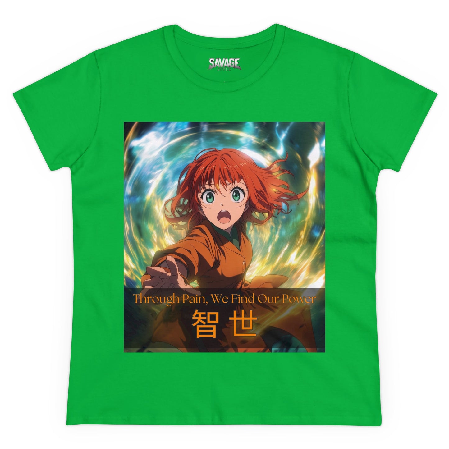 Through Pain, We Find Our Power 智 世- Anime Women's Tee