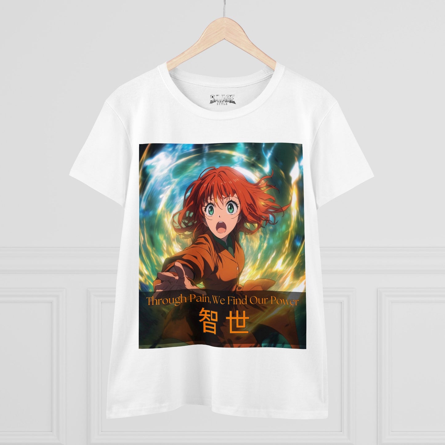 Through Pain, We Find Our Power 智 世- Anime Women's Tee