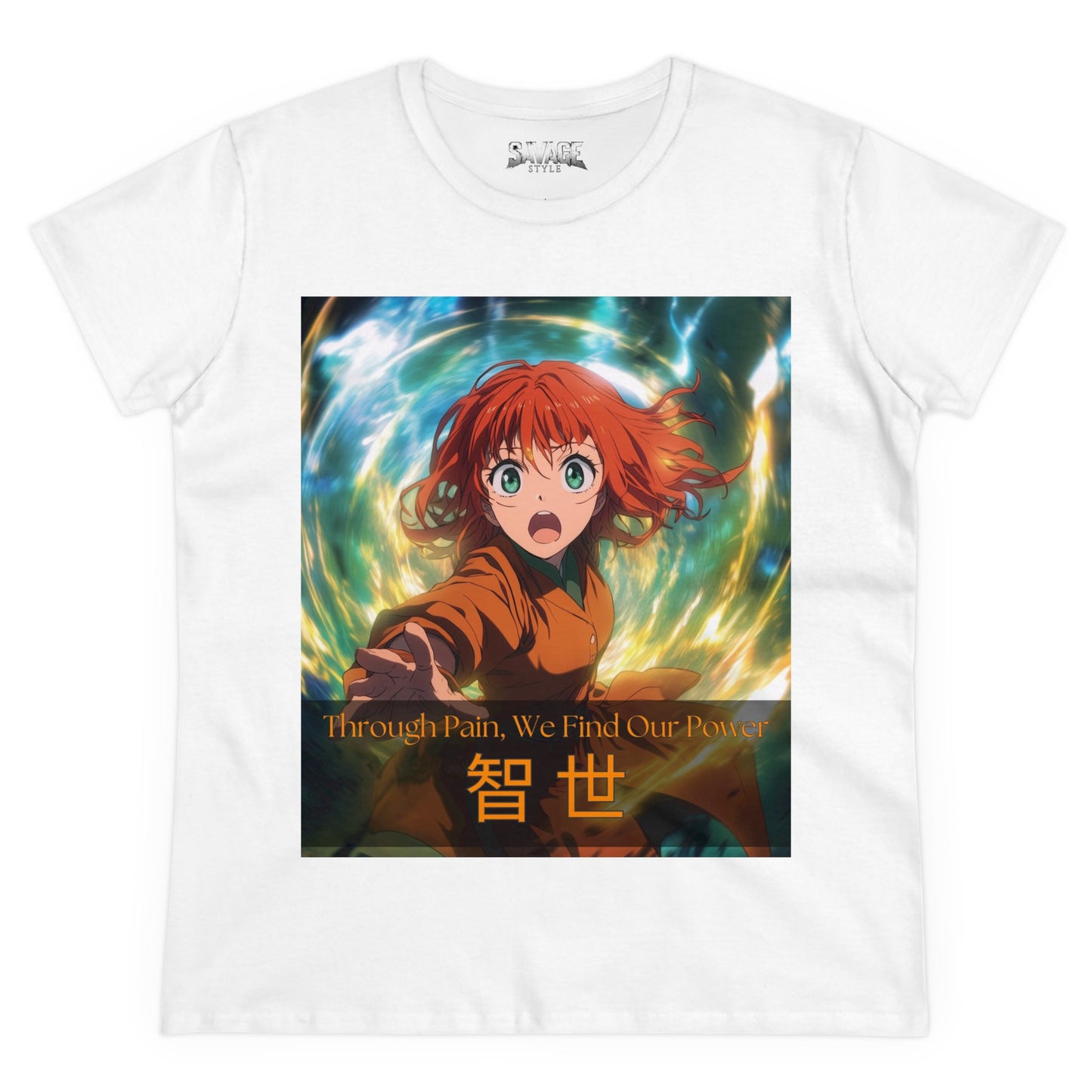 Through Pain, We Find Our Power 智 世- Anime Women's Tee