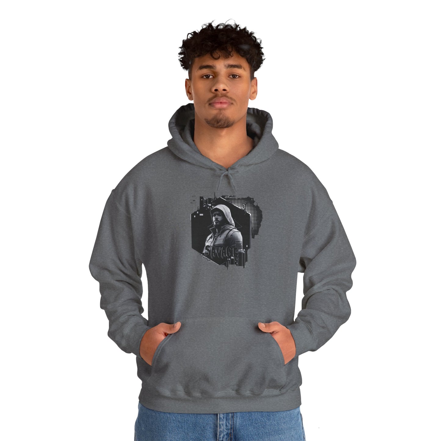 Gamer Hoodie Sweatshirt - Savage Style Gamer Gear Clothing: Noir Collection