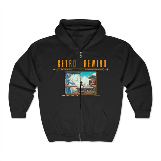 Retro Rewind - Unisex Heavy Blend™ Full Zip Hooded Sweatshirt