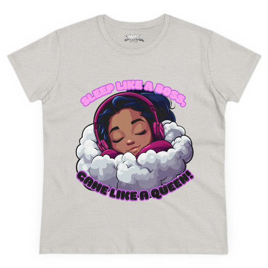 Gamer Queen Women's Tee - Sleep Like a Boss, Game Like a Queen